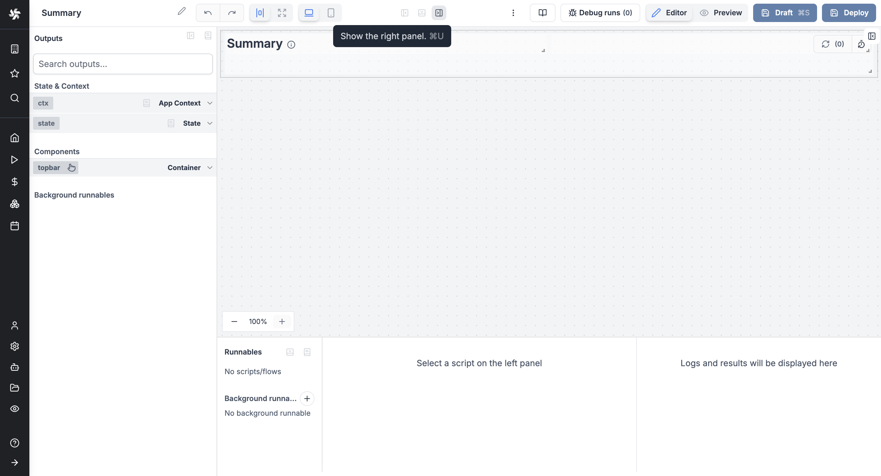 Right panel Right panel